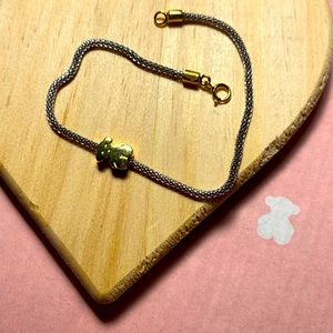 Tous golden Bear bracelet with mesh